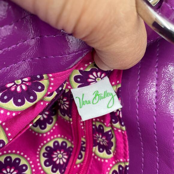 Vera Bradley Very Berry Purple Paisley Over Shoulder Purse Retro Y2K - Picture 9 of 9